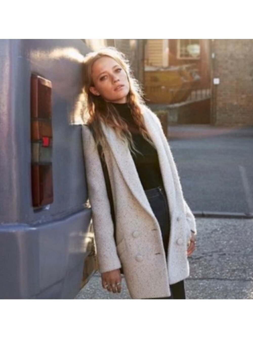 Sezane Jagger Coat Gray wool 34 bust 36 US2